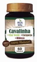 Cavalin + Chá V. + Carquej + Hibis 700mg com 60 caps Multivitta