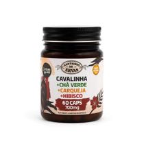 Cavalinha + Chá Verde + Carqueja + Hibisco 700mg 60 caps Canteiro de ervas