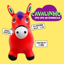 Cavalinho Borracha Pula Pula Colorido com Sons Brinquedo Infantil