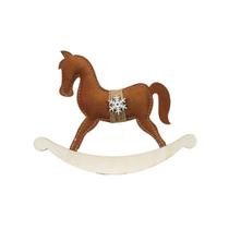 Cavalinho De Balanço Enfeite Natalino Couro 17cm Cavalinho De Balanço Enfeite Natalino Couro 17cm