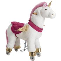 Cavalinho de Pedal Kiddo Montaria Uppi Branco Unicornio Pequeno Cavalinho de Pedal Kiddo Montaria Uppi Branco Unicornio Pequeno