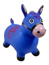 Cavalinho Upa Upa Brinquedo Pula Pula Musical Selo Cor Azul