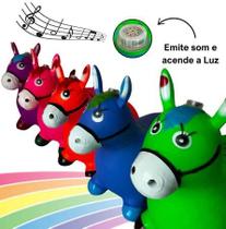 Cavalinho Upa Upa inflavel Pocoto Brinquedo Pula Pula Musica Infantil Com Musica e Led