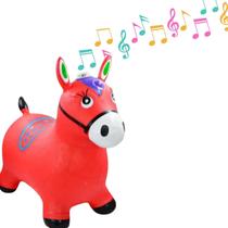 Cavalinho Upa Upa Pocoto Inflavel Musical Cor:Vermelho