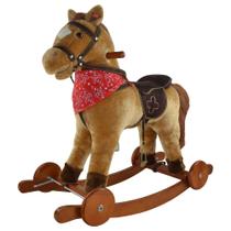 Cavalo 2 em 1 musical revestido pelucia c/ rodas - caa Cavalo 2 em 1 musical revestido pelucia c/ rodas - caa