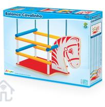 Cavalo Balanço Infantil Colorido Suspenso Para Bebe Madeira