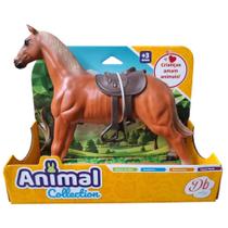 Cavalo Com Sela Vinil 23cm Animal Da Fazendinha Realístico - DB Play -