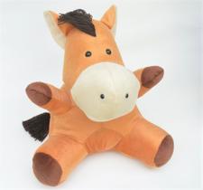 Cavalo de pelúcia animal da fazenda bichinho 30 cm cavalinho