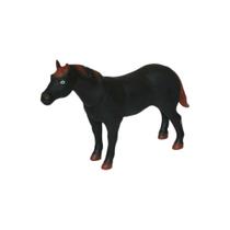 Cavalo de Vinil Preto Brincar de Fazendinha - Bee Toys RV-163