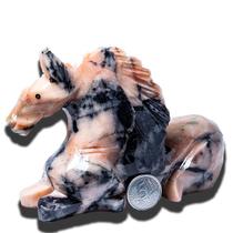 Cavalo Esculpido Artesanato em Dolomita Pedra Natural