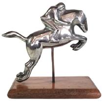 Cavalo hipica com base de madeira (p405a)