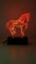 Cavalo Luminária led 16 cores Decoração Pet - Avelar Criações