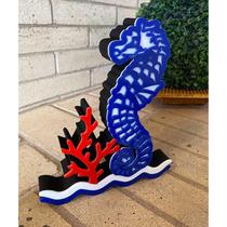 Cavalo Marinho Em Mdf Decoryou - Ref 345 ul 20x18x2,7cm