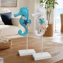 Cavalo Marinho Enfeite Decorativo Casa Praia 30cm Kit 2pçs Cavalo Marinho Enfeite Decorativo Casa Praia 30cm Kit 2pçs