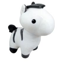 Cavalo Pelúcia Branco Com 23 Cm Altura Linha Baby Lavável