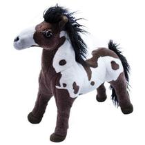 Cavalo Realista Marrom Branco Em Pé 48cm - Pelúcia Cavalo Realista Marrom Branco Em Pé 48cm - Pelúcia