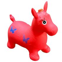 Cavalo Upa Upa Vinil para Crianças e Bebês de Montar Vermelho