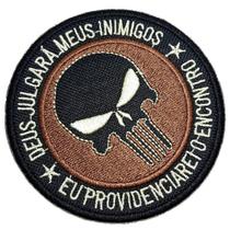 Caveira Deus Julgará Patch Bordado Termo Adesivo Para Camisa