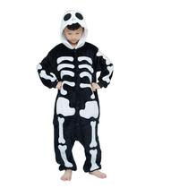 Caveira Esqueleto Infantil Pijama Kigurumi Macacão Fantasia