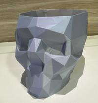 Caveira Low Poly Geométrica Porta Treco em impressão 3D - Art3dhome