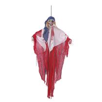 Caveira pirata hector vermelho e azul 95cm