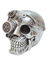Caveira Steampunk Cyborg Com Engrenagem Objeto Decorativo Em Resina Caveira Steampunk Cyborg Com Engrenagem Objeto Decorativo Em Resina