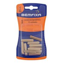 Cavilha Madeira 6x30mm com 10 Peças - Bemfixa