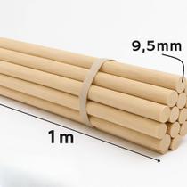 Cavilha Palito de Madeira Pinus 9,5mm X 1m Kit com 10 Bastões para Marcenaria e Artesanato Cavilha Palito de Madeira Pinus 9,5mm X 1m Kit com 10 Bastões para Marcenaria e Artesanato
