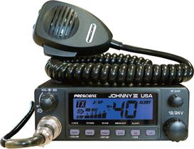 CB Radio President Johnny III EUA 40 canais 12/24V preto CB Radio President Johnny III EUA 40 canais 12/24V preto