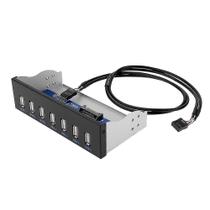 Cd 5,25 polegadas 9 pinos para 7 portas usb 2.0 hub computador cd-rom drive bay cd rom painel frontal com chip hub