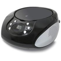 CD Boombox GPX portátil com carregamento superior com rádio AM/FM - preto