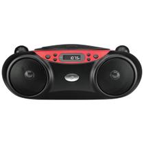 CD Boombox portátil GPX BC232R com rádio AM/FM vermelho/preto