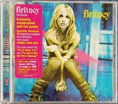 Cd britney spears - britney - 2001 - com poster - estojo acrílico - lacrado - GLOBO MUSIC / JIVE RECORDS