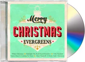 CD de Música Natalina Merry Christmas Evergreens com 18 Faixas CD de Música Natalina Merry Christmas Evergreens com 18 Faixas