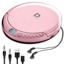 CD Player Deluxe Products Portable Pink com antiderrapante e acessórios CD Player Deluxe Products Portable Pink com antiderrapante e acessórios