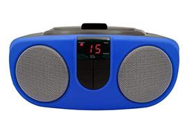 CD Portátil com Rádio AM/FM e Boombox Azul de Sylvania - PROSCAN