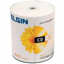 Cd-r 700mb 52x Elgin 100 peças Printable Cd-r 700mb 52x Elgin 100 peças Printable