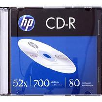 Cd-r gravável HP, (80min 700mb), 52x, slim -