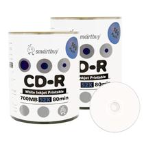 CD-R Smartbuy 700MB/80min 52x Hub de jato de tinta branco imprimível CD-R Smartbuy 700MB/80min 52x Hub de jato de tinta branco imprimível