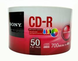 CD-R Sony Branco Imprimível Inkjet 700MB (50 Unidades)