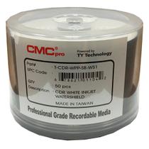 CD-R Taiyo Yuden CMC Pro Watershield Glossy White Inkjet x50 CD-R Taiyo Yuden CMC Pro Watershield Glossy White Inkjet x50