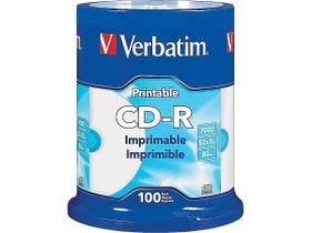 CD-R Verbatim 1674156 98493 52x Imprimível a jato de tinta branca 100/pacote CD-R Verbatim 1674156 98493 52x Imprimível a jato de tinta branca 100/pacote