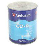CD-R Verbatim 52X 700 MB 80 min 100 unidades, embalagem shrink wrap CD-R Verbatim 52X 700 MB 80 min 100 unidades, embalagem shrink wrap