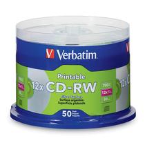CD-RW Verbatim 700 MB 2X-4X DataLifePlus Silver Inkjet imprimível