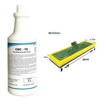Cdc-10 detergente desincrustante tira limo, mofo, bolor 1l + 1 mop rodo limpeza pesada spartan