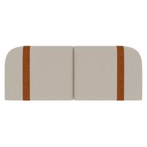 Cebeceira Orgânica SLIM Cama Box KING Estofada em Linho Bege Com Detalhe em material ecológico 200cmx55cm Cebeceira Orgânica SLIM Cama Box KING Estofada em Linho Bege Com Detalhe em material ecológico 200cmx55cm