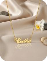 Cecília colar de nome folheado a ouro 18k Cecília colar de nome folheado a ouro 18k