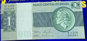 Cédula 1 Cruzeiro Banco Central Do Brasil Antigas Coleção Linda Cédulas - Moedas Raras