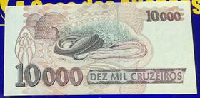 Cédula 10 Mil Cruzeiros Banco Central do Brasil Antigas Coleção