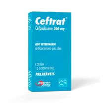 Ceftrat 200mg para Cães Agener União 12 Comprimidos Ceftrat 200mg para Cães Agener União 12 Comprimidos